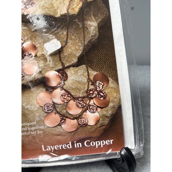 Annies Simply Beads Kit Layered Copper Necklace & Earrings Jewelry Making Set - Picture 2 of 9